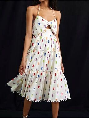 FARM Rio Pineapple Mini Dress Bow Top🍍LIKE NEW!